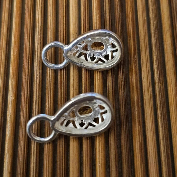 Sterling Silver Citrine & Topaz Pendant-Petite Signed Thailand CNA - Picture 5 of 7